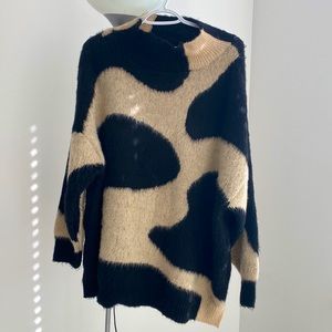 Topshop leopard print sweater